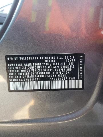 2017 VOLKSWAGEN JETTA SE - 3VWDB7AJ9HM249771
