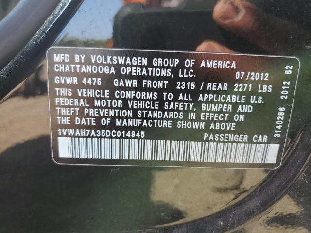 VIN 1VWAH7A35DC014945 2013 Volkswagen Passat, S no.13