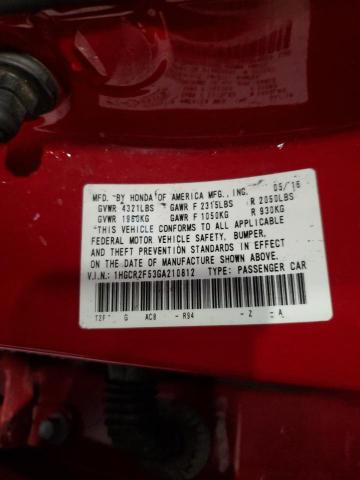 VIN 1HGCR2F53GA210812 2016 Honda Accord, Sport no.12