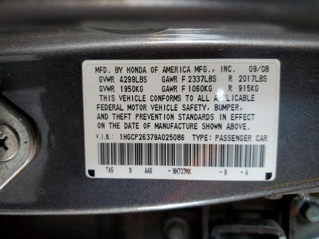 2009 HONDA ACCORD LX 1HGCP26379A025086  73033834