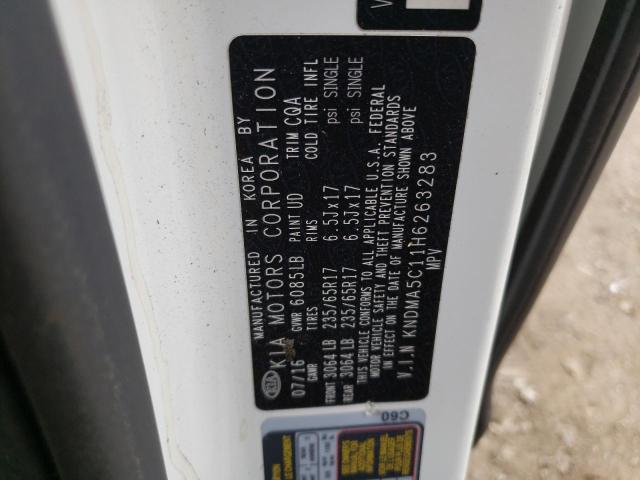 2017 KIA SEDONA L KNDMA5C11H6263283