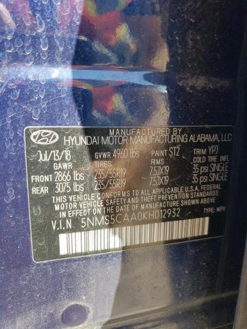 2019 HYUNDAI SANTA FE L - 5NMS5CAA0KH012932