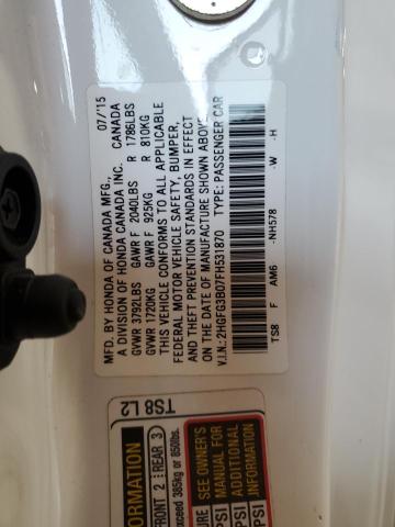 2015 HONDA CIVIC EXL - 2HGFG3B07FH531870