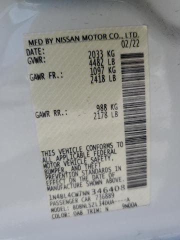 2022 NISSAN ALTIMA SR - 1N4BL4CW7NN346408