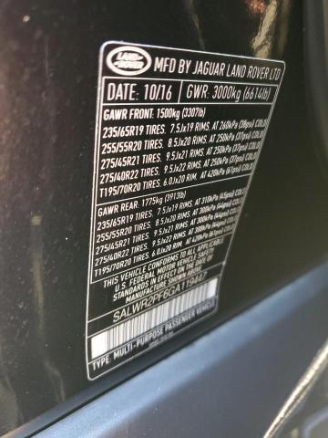 2016 LAND ROVER RANGE ROVE - SALWR2PF6GA119447