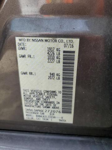 2016 NISSAN ALTIMA 2.5 - 1N4AL3APXGC272076