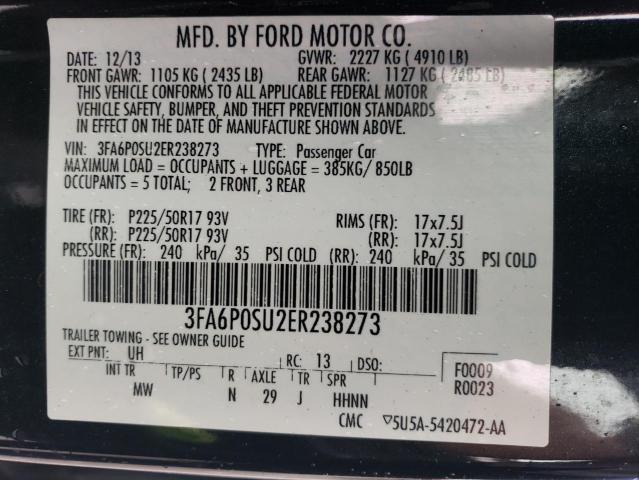 VIN 3FA6P0SU2ER238273 2014 Ford Fusion, Titanium Phev no.12