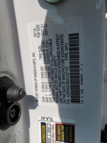 2019 HONDA CR-V EXL - 5J6RW2H82KL027157