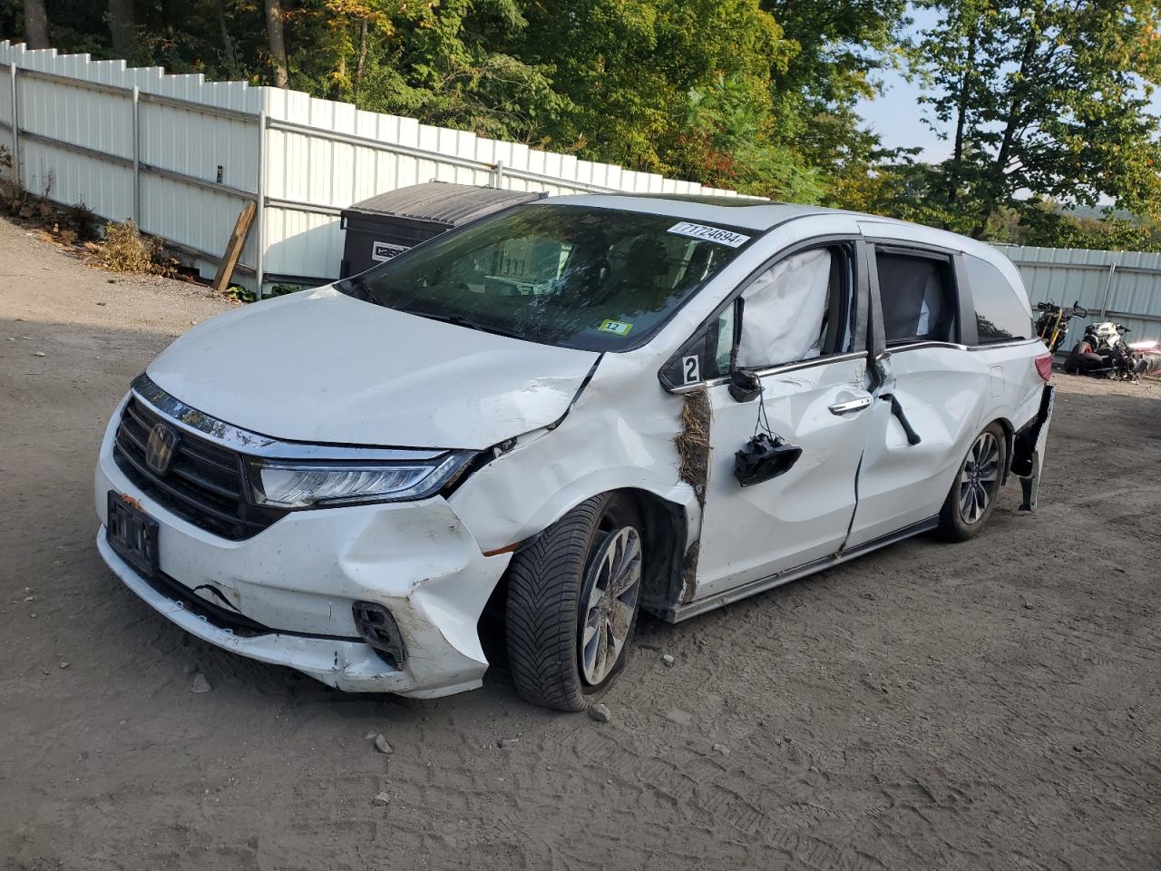 Lot #2919297801 2022 HONDA ODYSSEY EX