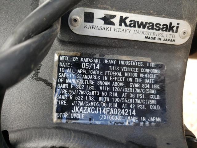 2015 KAWASAKI ZX1000 J - JKAZXCJ14FA024214