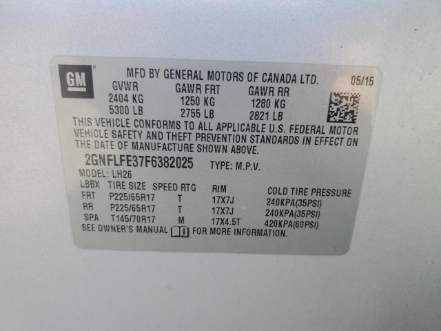 2015 CHEVROLET EQUINOX LT - 2GNFLFE37F6382025