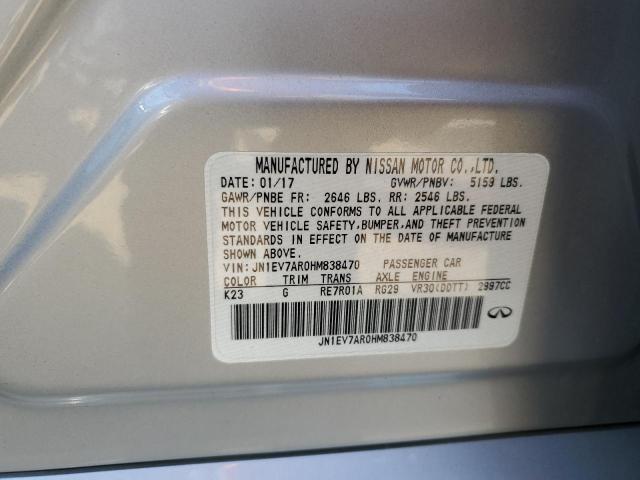 2017 INFINITI Q50 PREMIU - JN1EV7AR0HM838470