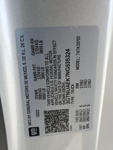 2022 GMC SIERRA K15 - 3GTNUAEK7NG535324