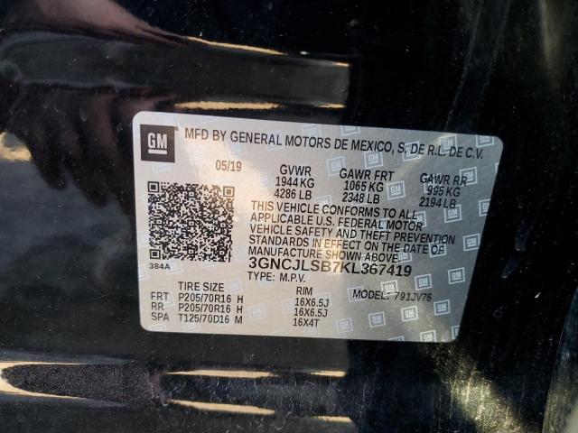 2019 CHEVROLET TRAX 1LT - 3GNCJLSB7KL367419