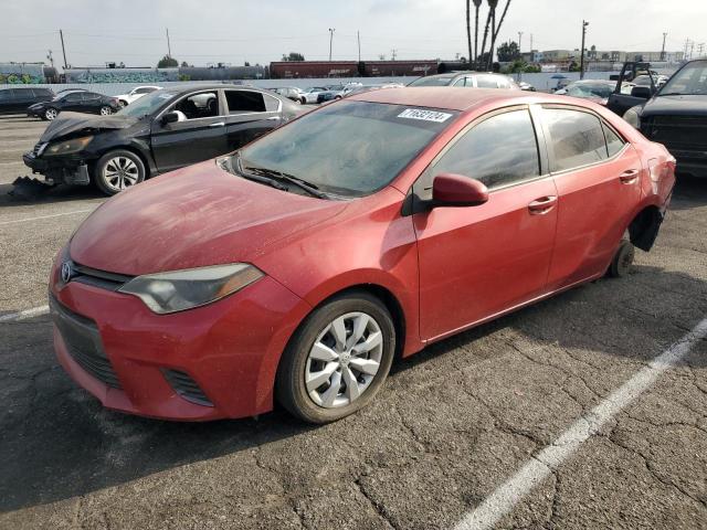 TOYOTA COROLLA L 2015 red sedan 4d gas 5YFBURHE2FP254731 photo #1