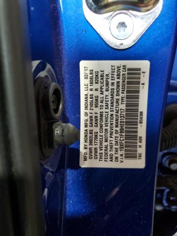 2017 HONDA CIVIC TOUR - 19XFC1F99HE013717