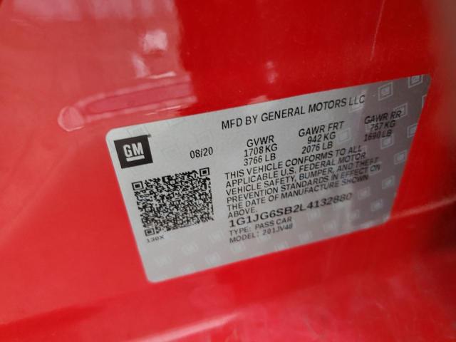 2020 CHEVROLET SONIC - 1G1JG6SB2L4132880