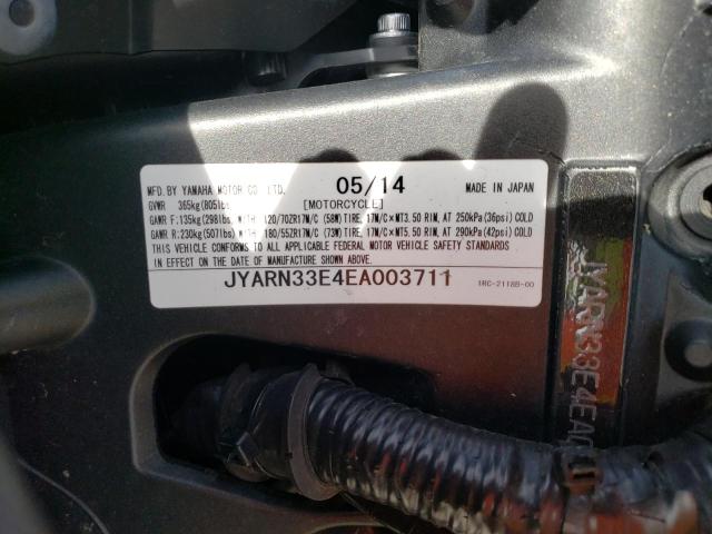 2014 YAMAHA FZ09 JYARN33E4EA003711