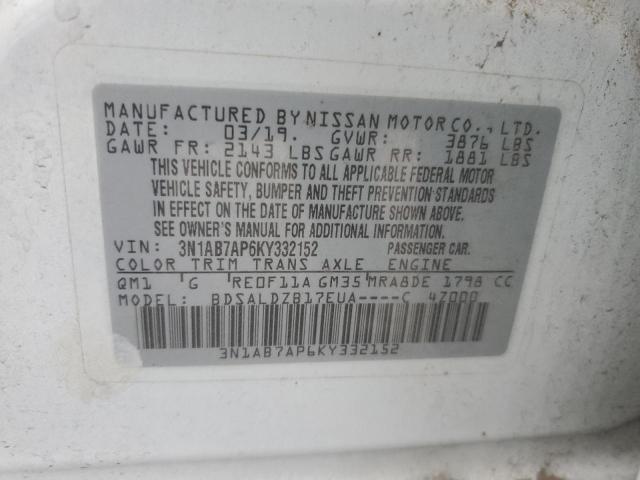 2019 NISSAN SENTRA S - 3N1AB7AP6KY332152