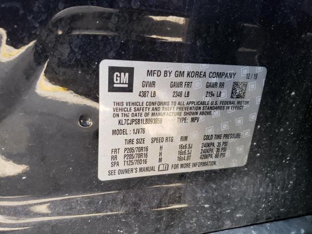 2020 CHEVROLET TRAX 1LT - KL7CJPSB1LB093859