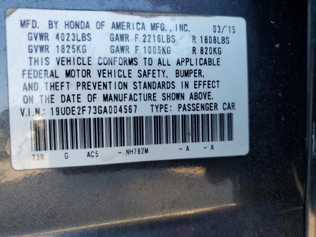 2016 ACURA ILX PREMIU - 19UDE2F73GA004567