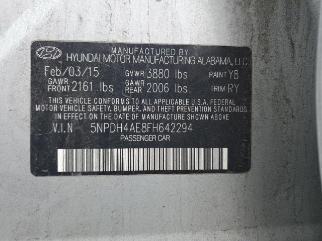 2015 HYUNDAI ELANTRA 5NPDH4AE8FH642294