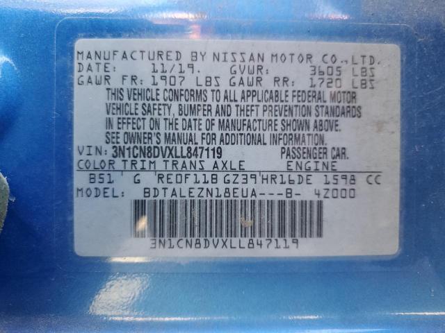 2020 NISSAN VERSA S - 3N1CN8DVXLL847119