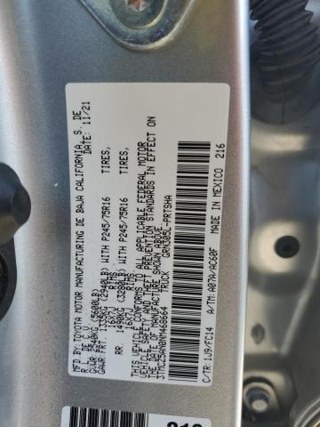 VIN 3TMCZ5AN0NM468664 2022 Toyota Tacoma, Double Cab no.12