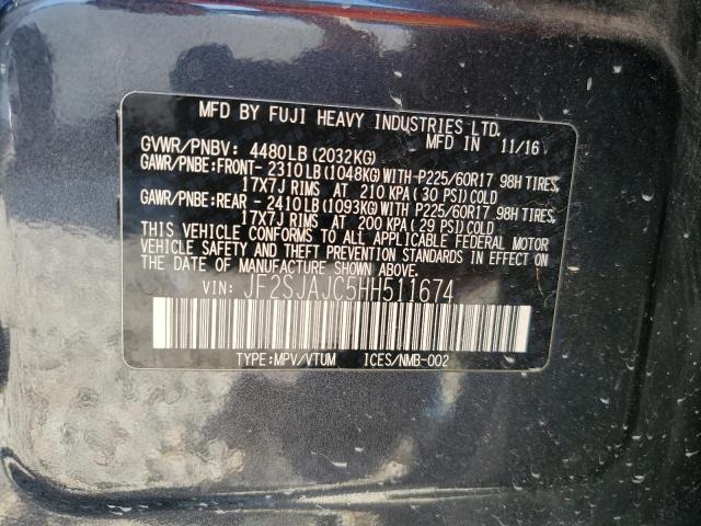 2017 SUBARU FORESTER 2 - JF2SJAJC5HH511674
