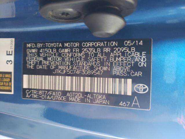 VIN JTKJF5C74F3089547 2015 Toyota Scion no.12