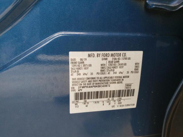 2019 FORD EDGE ST - 2FMPK4AP8KBC43872