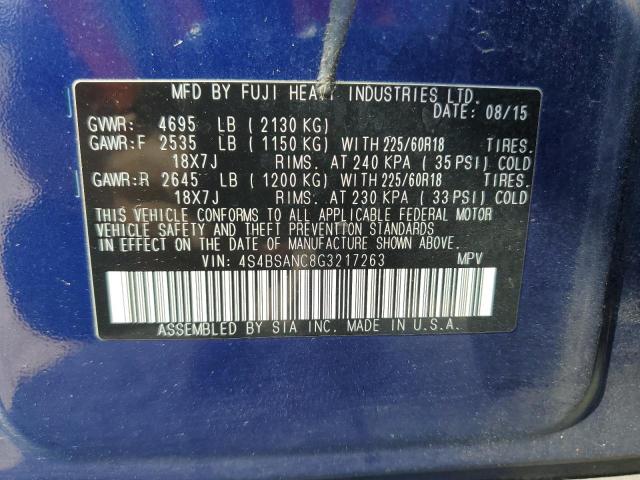 2016 SUBARU OUTBACK 2. - 4S4BSANC8G3217263