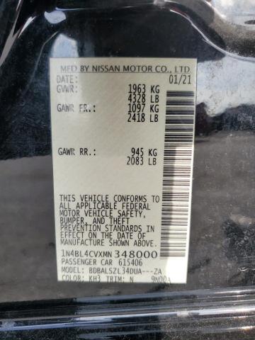 2021 NISSAN ALTIMA SR - 1N4BL4CVXMN348000