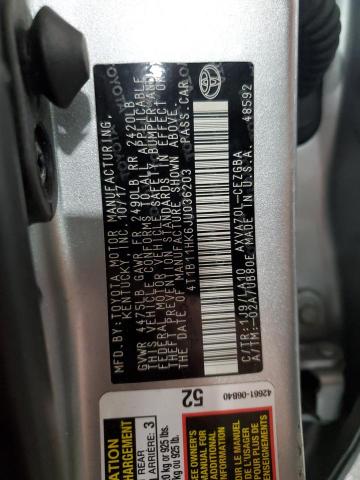 VIN 4T1B11HK6JU036203 2018 Toyota Camry, L no.12