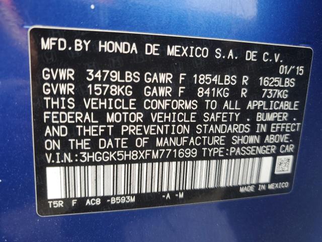 2015 HONDA FIT EX - 3HGGK5H8XFM771699