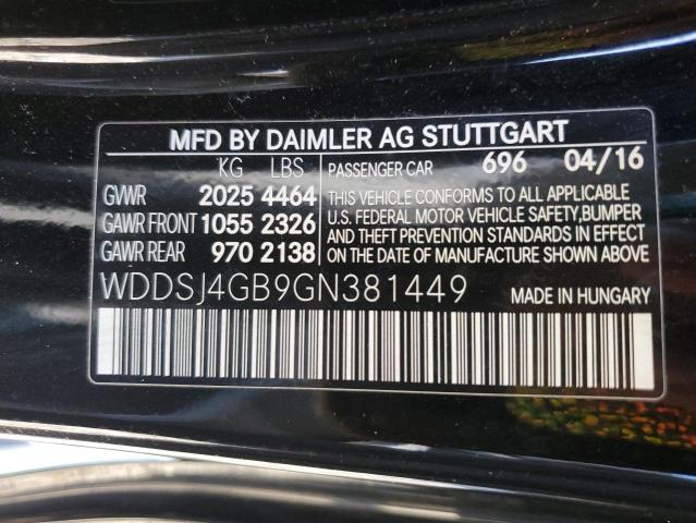 VIN WDDSJ4GB9GN381449 2016 Mercedes-Benz CLA-Class,... no.12