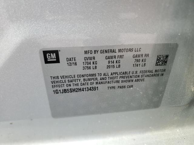 2017 CHEVROLET SONIC LS - 1G1JB5SH2H4134391