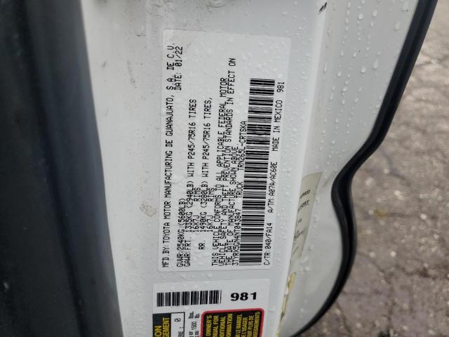 2022 TOYOTA TACOMA ACC - 3TYRX5GN4NT043847