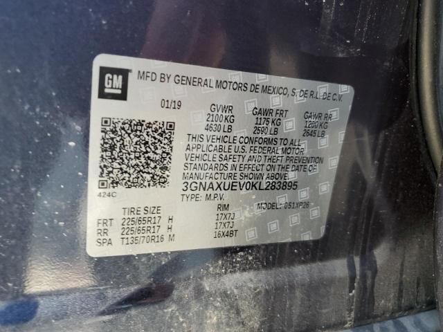 2019 CHEVROLET EQUINOX LT - 3GNAXUEV0KL283895