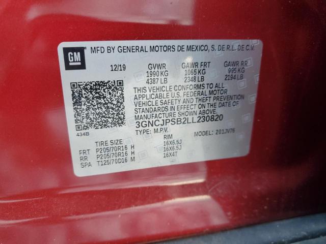 2020 CHEVROLET TRAX 1LT - 3GNCJPSB2LL230820