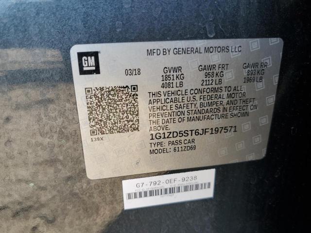 2018 CHEVROLET MALIBU LT - 1G1ZD5ST6JF197571