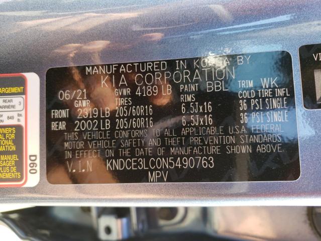 VIN KNDCE3LC0N5490763 2022 KIA NIRO no.13