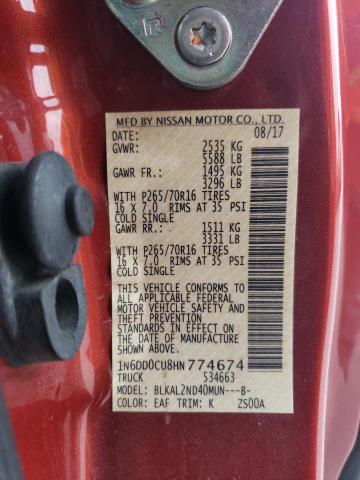 2017 NISSAN FRONTIER S - 1N6DD0CU8HN774674
