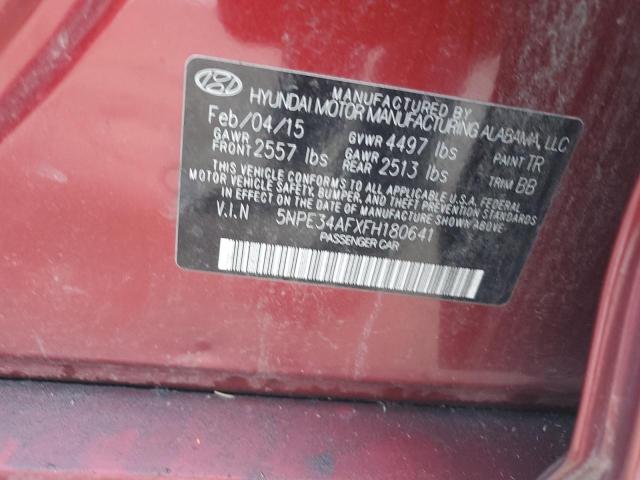 2015 HYUNDAI SONATA SPO - 5NPE34AFXFH180641