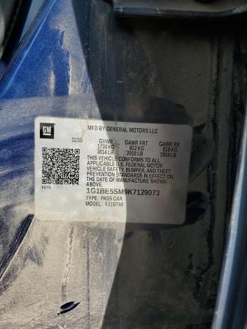 2019 CHEVROLET CRUZE LT - 1G1BE5SM9K7129073