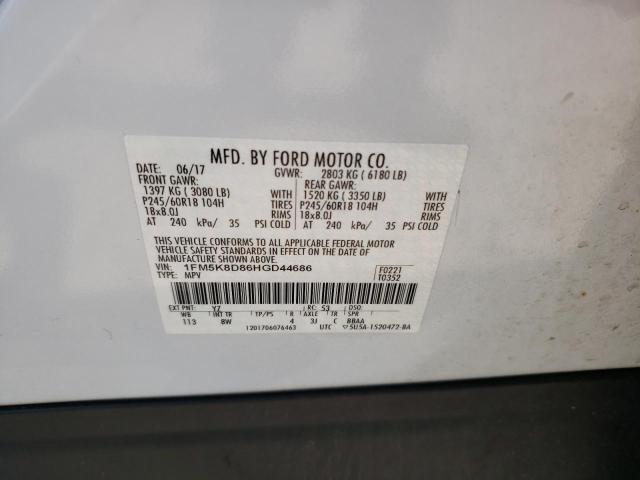 2017 FORD EXPLORER X - 1FM5K8D86HGD44686
