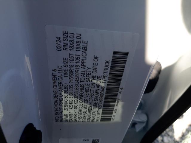 2024 HONDA RIDGELINE - 5FPYK3F6XRB008946