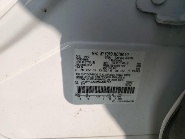 2021 FORD EDGE SEL - 2FMPK3J92MBA09712