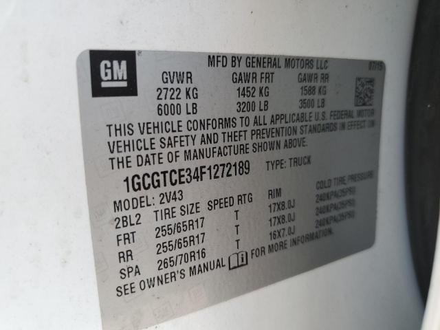 2015 CHEVROLET COLORADO Z - 1GCGTCE34F1272189