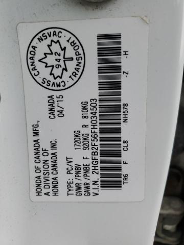 2015 HONDA CIVIC LX - 2HGFB2F56FH034503